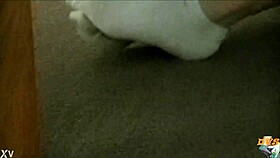 i love these dirty socks hidden under sneakers in candid shots