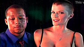 Sprinkler introduction hints at big tits and dirty talk in this milf couple's interview