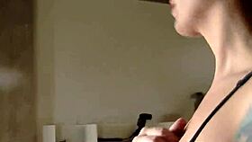 kinky euro babe gets a facial after some anal fingering