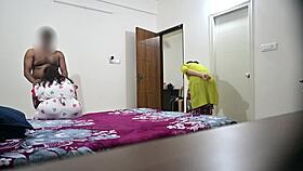 Watch fucking in front of telugu maid hema with blowjob and sucking!