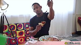 the hypno trick works on the pizza delivery chick so its time to fill that white pussy