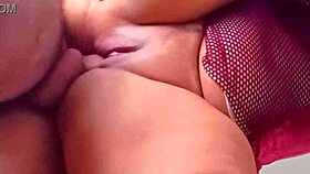 Latina's tight pussy gets creampie dripping all over