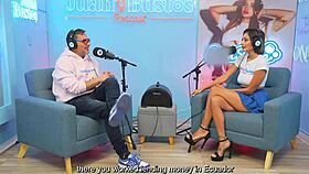 Latina gigidamessco sex addict wets her pussy with fuckmachine vibration during podcast