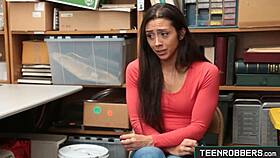 Hard Doggystyle With Cute Shy Teen 18+ Shoplifter Lilly Hall