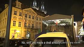 European brunette amateur in public setting