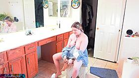 Helping stepmom dress turned into a surprising creampie moment