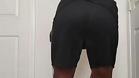 good morning getting undressed to spread buttocks open