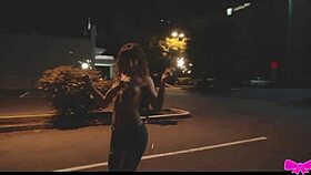 honey gold and dakota marr go topless outdoors with sparklers, teasing neighbors