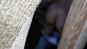 i spy on my stepsister in the barn during her private moment