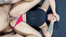 Latina babe screams in pain during anal surprise with big ass assfucking