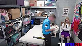 Poor Geeky Teen 18+ Gets Fucked For Shoplifting