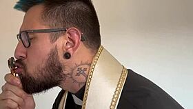 halloween facefucking and deepthroat with big cock in ass