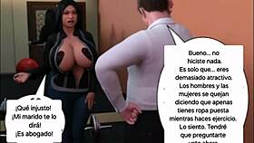 Milf with big tits bends over for doggystyle fucking in the bedroom