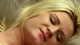 How badly does this milf mother-in-law crave cock? She fingers her shaved pussy and masturbates intensely.