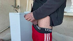 accidental homemade sex with neighbour cum in mouth blowjob in laundry room