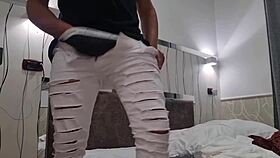 Look at this sexy Italian guy jerking off with dirty talk