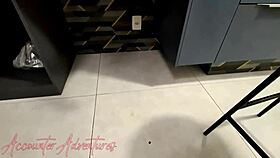 Homemade Anal Riding On Kitchen Countertop With Big Black Cock And Gaping.