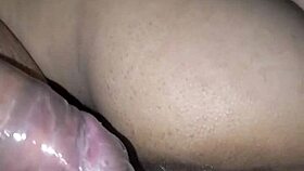 my tight ebony pussy getting slowly filled with cock.