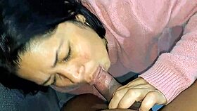 Stepmom sucking my cock so good, can’t hold back much longer!