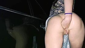 Skinny Brunette Enjoys Night Walk Followed By Anal Fisting With Toys