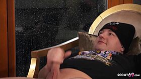 Normal guy bangs German sexbomb Manu Magnum without condom