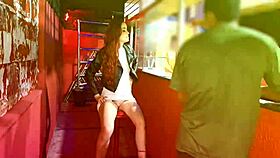 wife gives it to a stranger in the dirty bar bathroom while husband watches