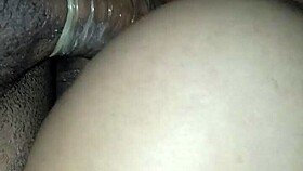 my tight ebony pussy getting slowly filled with cock.