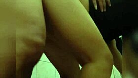 Asian pinay bent over for doggystyle blowjob in bathroom with loud moaning