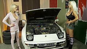 Kelly Kline and Penny Flame engage in passionate lesbian sex with strap-on