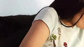 horny latina squirts during masturbation