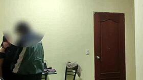 harassing the wet maid with big ass in lingerie