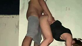 Babe fucked on the roof of a building outdoors