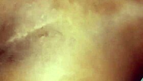 a brunette gags on dick in the forest