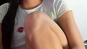 horny latina squirts during masturbation