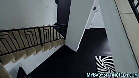 Babysitter POV rides cock intensely
