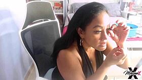 maxine x never gets enough of her 24-inch dildo play, squirting wildly with big tits bouncing.