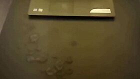 Huge cumshot from hard cock, that's impressive!