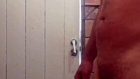 Soloboy enjoys bathroom masturbation session