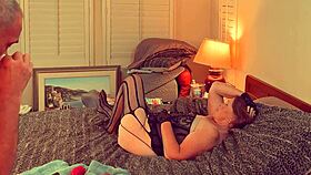 Stripper granny carmen gets fucked in missionary position during homemade hardcore.