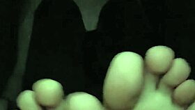 post workout footrub with toes and fingering