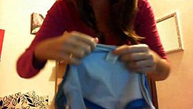 Gorgeous italian beauty playfully teasing her adult doll with dirty talk