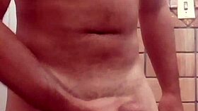 Soloboy enjoys bathroom masturbation session