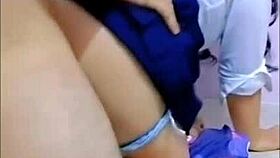 After Beers, I Spy Mexican Student Masturbating, Punish Her with Assfucking and Creampie After Classes