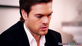 Classy beauties exchange items in glamour stockings