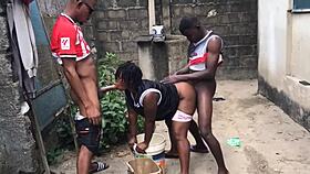 two brothers fuck stepmother by well