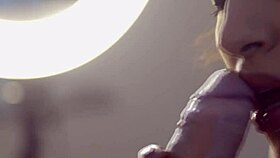 Fucking with a dick in my mouth while teasing and massaging.