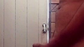 Soloboy enjoys bathroom masturbation session