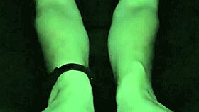 post workout footrub with toes and fingering