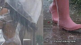 Oily round tits and big ass ride a fat cock