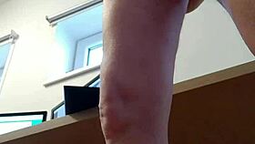 Behind scenes: I jerk off, then Candie Cross sucks my dick teasingly.